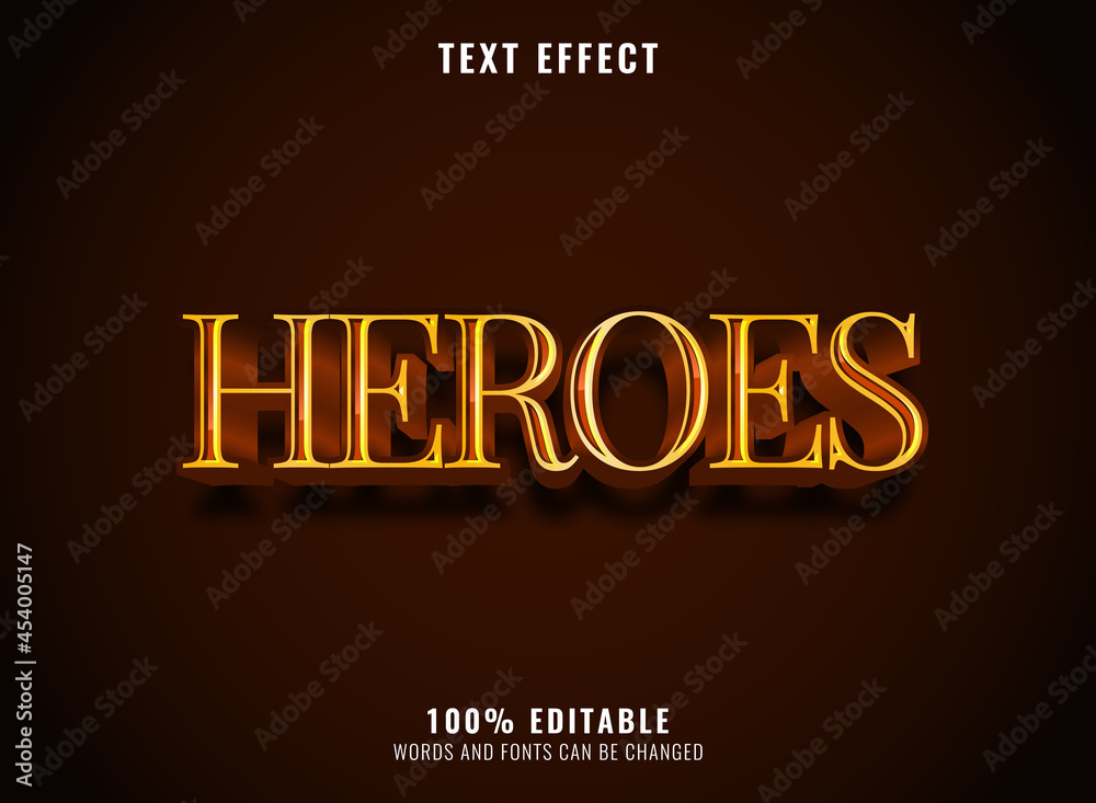 fantasy heroes golden luxury editable text effect