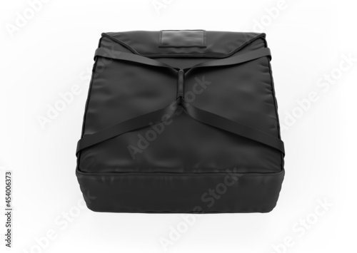 Blank Polyester Pizza Delivery Bag for Mockup And Branding, 3d render illustration.