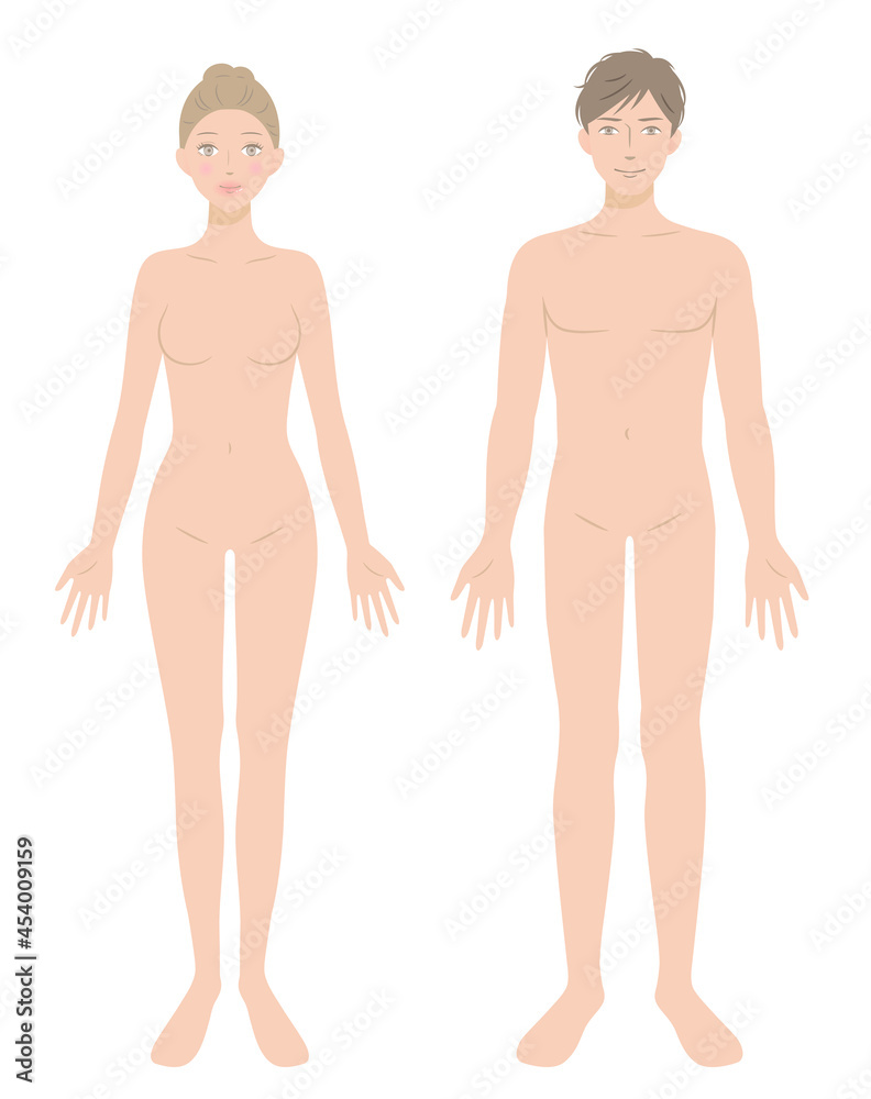 男性と女性の身体 裸 全身 男性と女性の身体 裸 全身