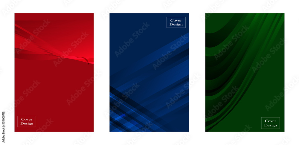 Set of modern cover background vector