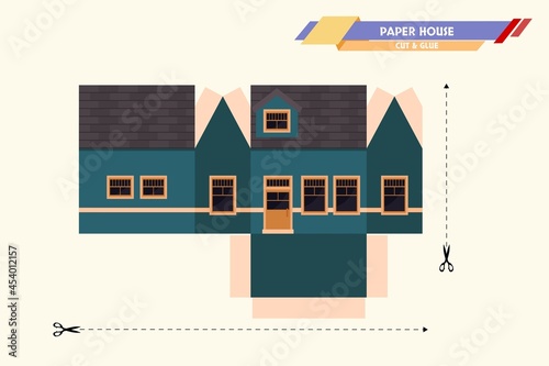 Make your own toy house paper craft vector assembly model suitable for education, fun and multiple purpose