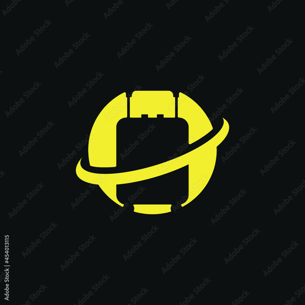 dual meaning logo of travel and planet concept dual meaning logo of travel and planet concept