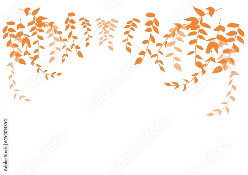 Fototapeta Naklejka Na Ścianę i Meble -  autumn leaves on white background -illustration design 