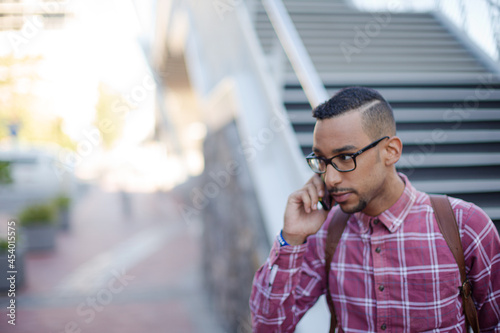 Man talking on cell phone