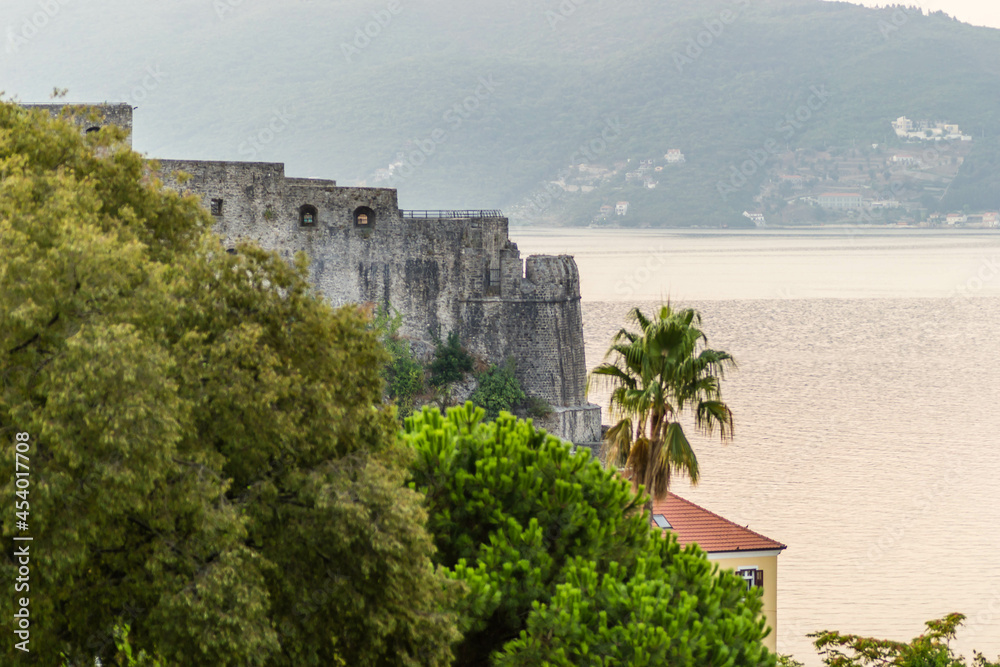 Herceg Novi, Montenegro - August 24, 2021: Forte Mare Fortress