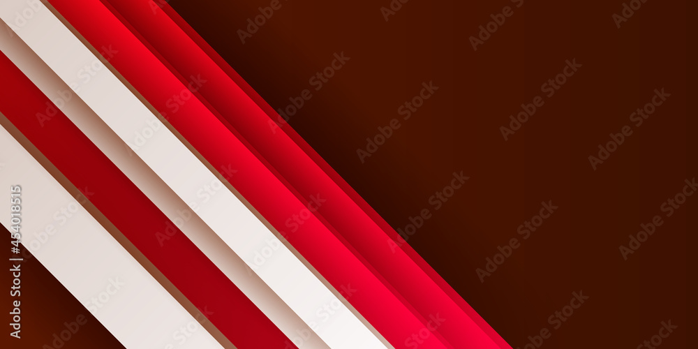 Modern 3d red and white abstract business presentation background