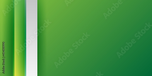 Modern trendy green abstract presentation background. Abstract green gradient vector banner. Light stripes minimal contemporary wallpaper background 