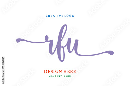 RFU lettering logo is simple, easy to understand and authoritative photo