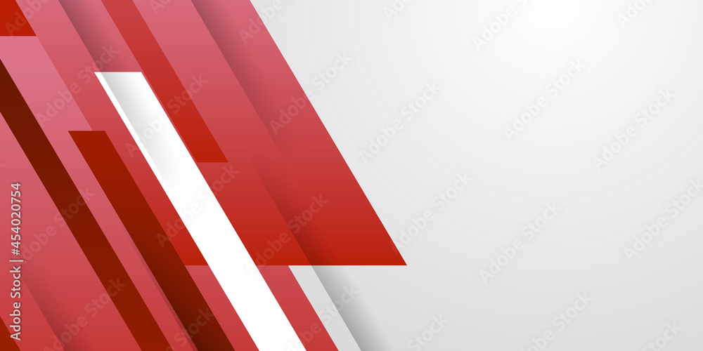Red and white abstract contrast background
