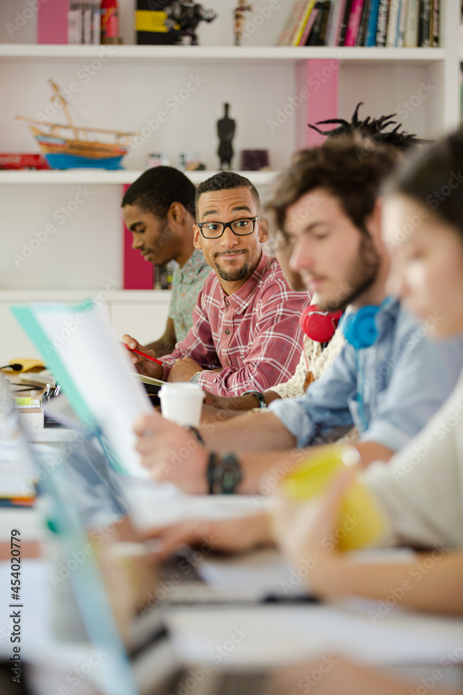 Fototapeta premium People working at conference table in office