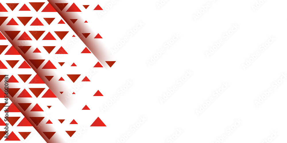 © Salman - red triangle mosaic pattern particle abstract presentation background on white background