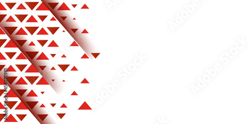 red triangle mosaic pattern particle abstract presentation background on white background
