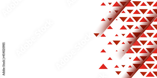 red triangle mosaic pattern particle abstract presentation background on white background photo