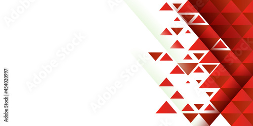 Abstract red triangle shape particle background. Geometric red white triangle texture background