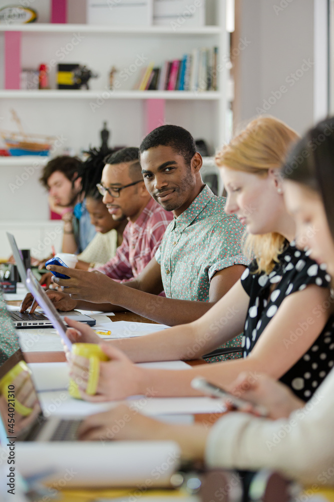 Fototapeta premium People working at conference table in office