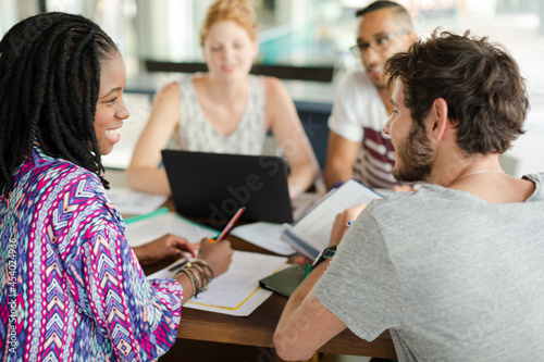 People talking in meeting