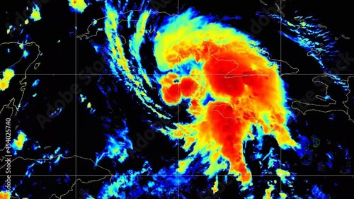 2021 Hurricane Ida time lapse satellite imagery. (