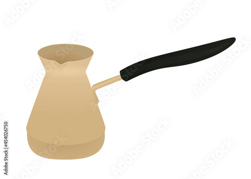 Coal coffee pot. vector illustration