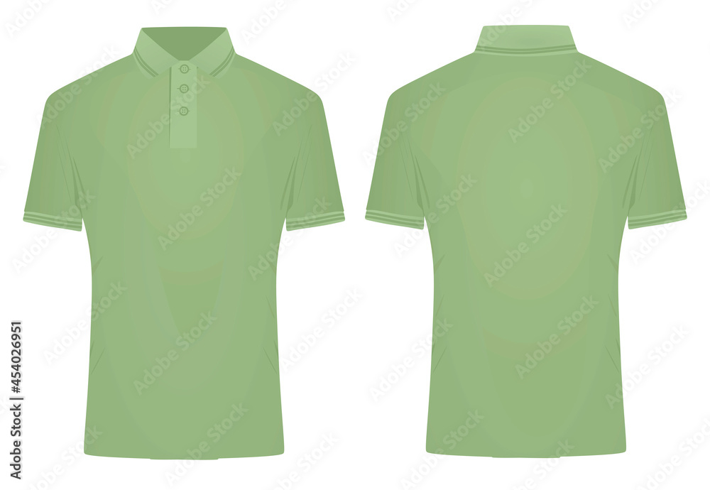 Green polo t shirt. vector illustration Stock Vector | Adobe Stock