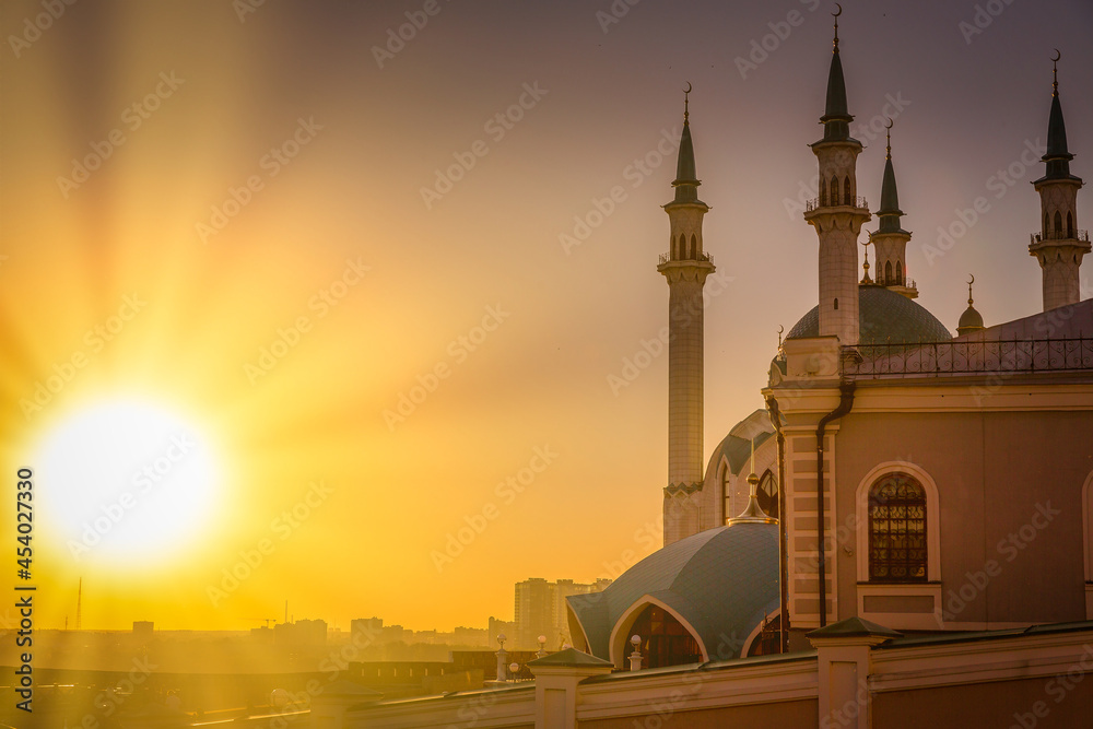 Fototapeta premium mosque at sunset