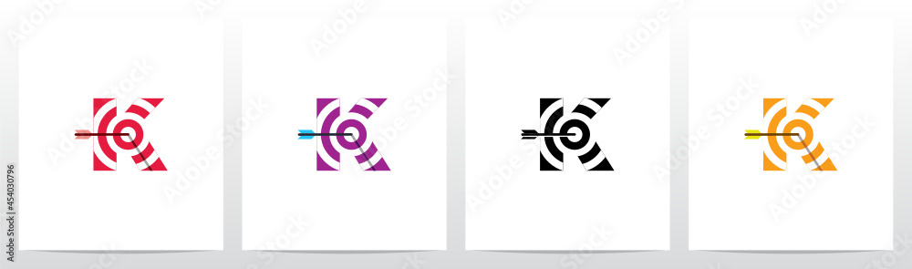 Arrow Target On Letter Logo Design K Arrow Target On Letter Logo Design K
