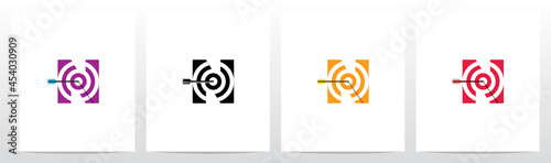 Arrow Target On Letter Logo Design N