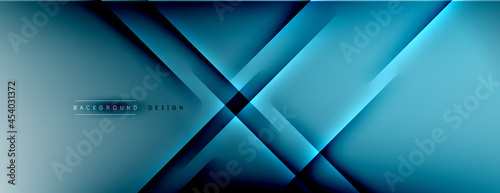 Abstract background - lines composition created with lights and shadows. Technology or business digital template. Trendy simple fluid color gradient abstract background with dynamic