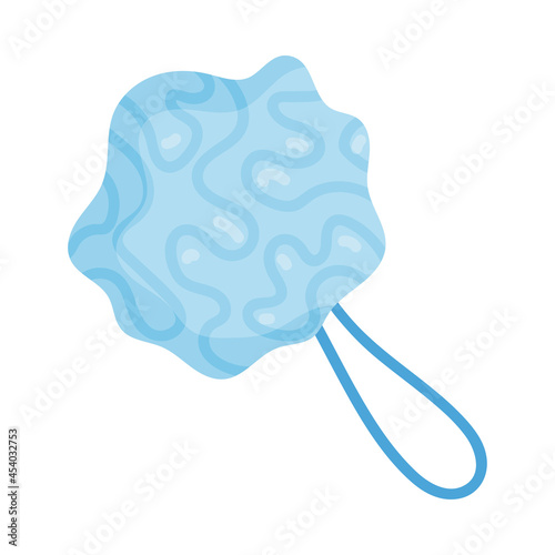 Body Scrubber or Shower Puff for Cleaning and Washing Skin Vector Illustration