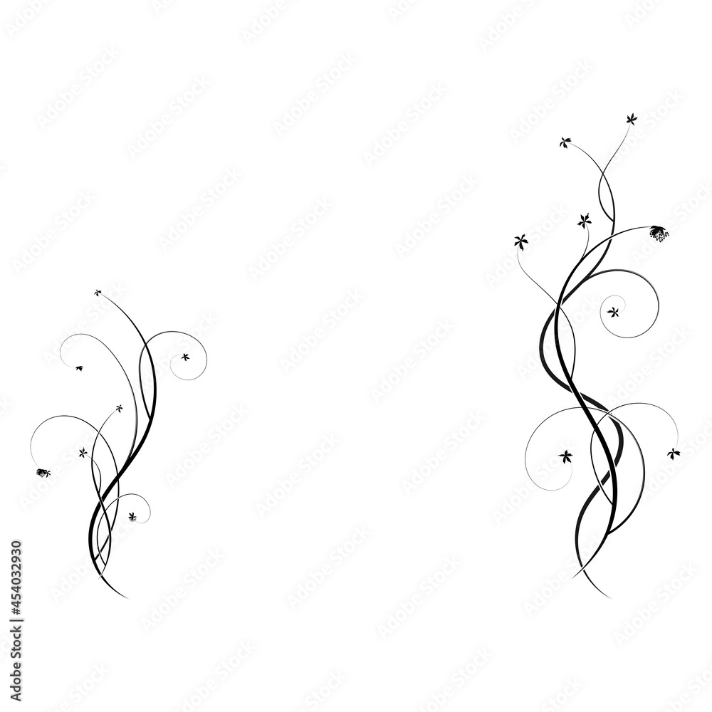 simple frame with two vine vine design elements