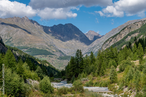 A beautiful glimpse of Valnontey, Aosta Valley, Italy, in the summer season
