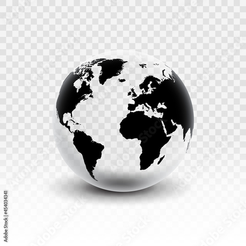 Globe world designe on trasparent background vector