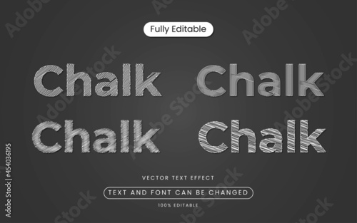 Chalk scribble editable text effect on the black chalkboard set bundle