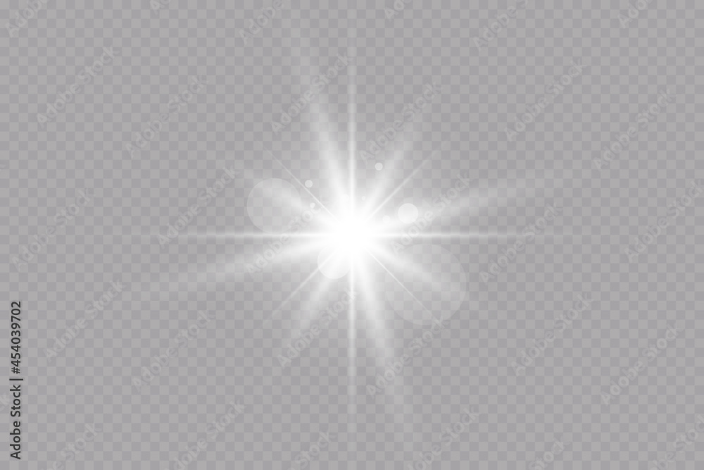 Vector transparent sunlight special lens flare light effect
