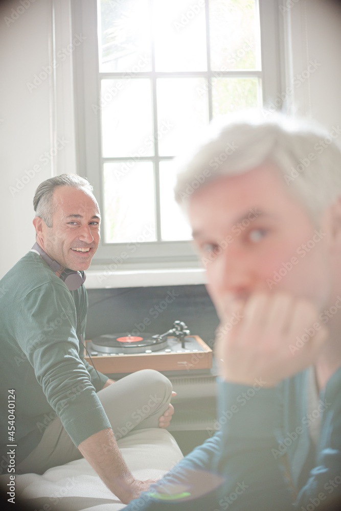 Gay couple relaxing together Gay couple relaxing together