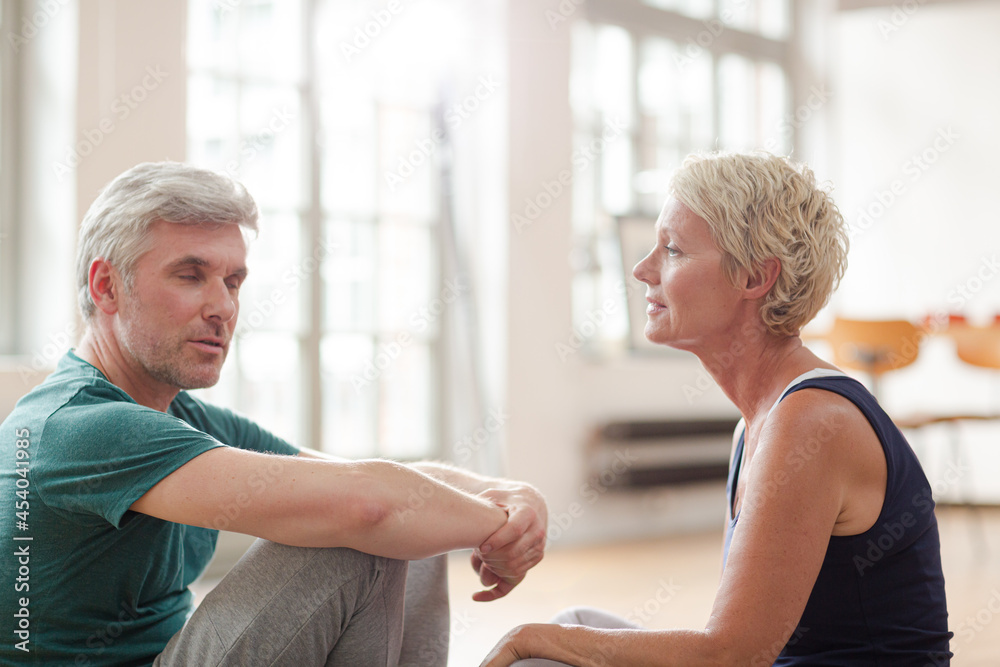 Fototapeta premium Older couple meditating
