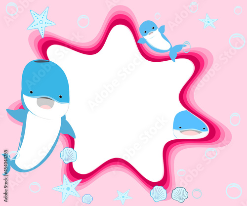 whale swimming sea diving marine animal vector photo