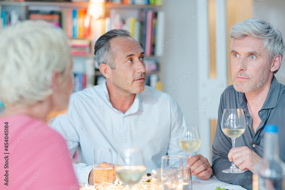 Older friends drinking wine Older friends drinking wine