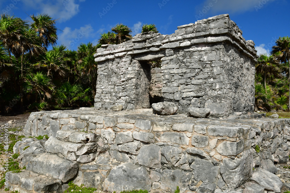 Tulum; United Mexican State - may 20 2018 : pre Columbian site
