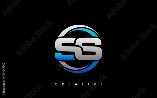 SS Letter Initial Logo Design Template Vector Illustration photo