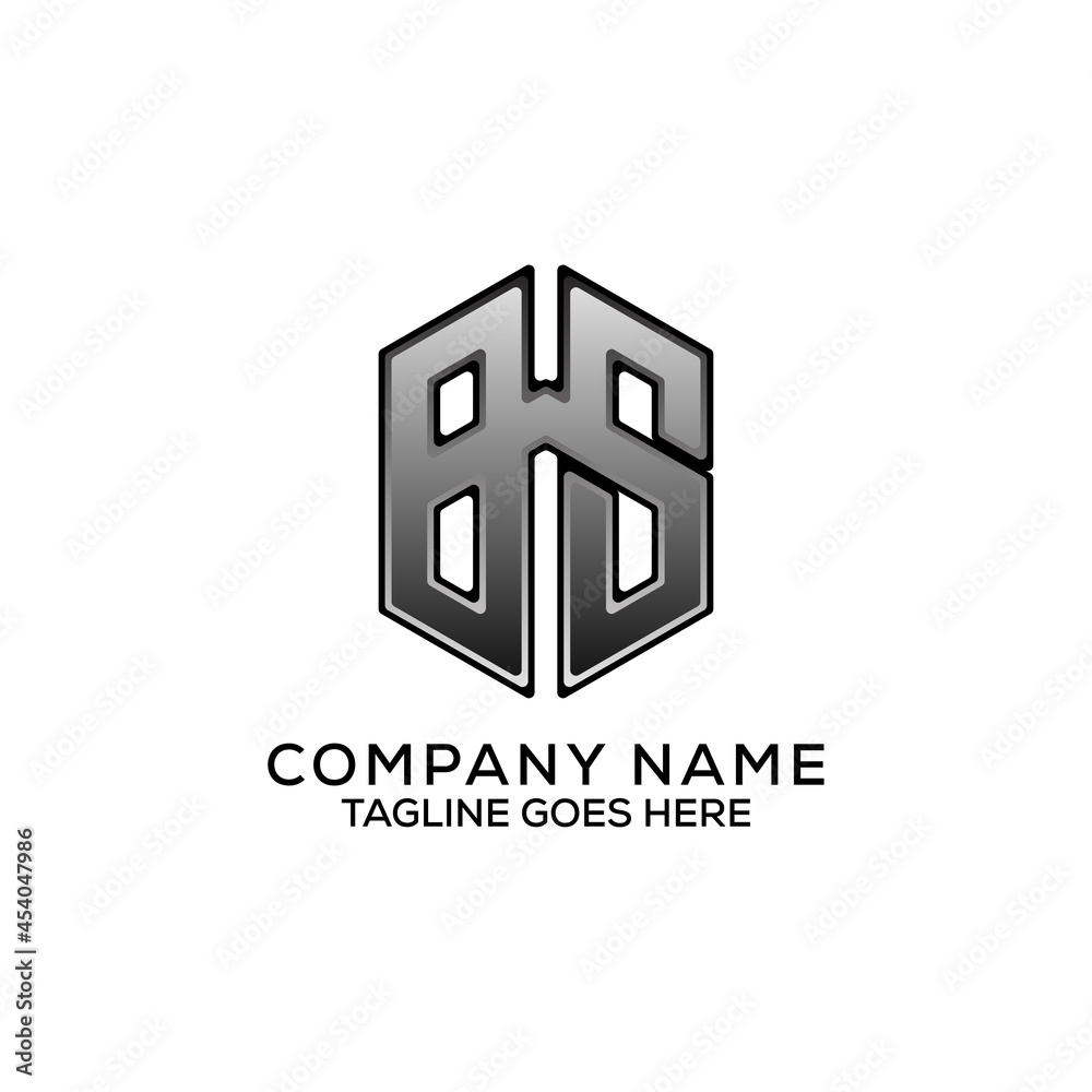 Hexagon BS letter name logo design vector, B and S geometric sign best for brand name logo template Hexagon BS letter name logo design vector, B and S geometric sign best for brand name logo template
