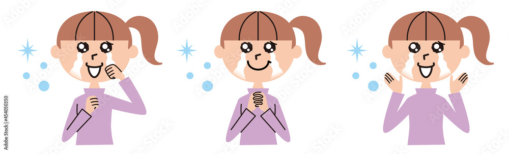 感動して涙を流すティーンエイジャーの女の子のイラスト 感動して涙を流すティーンエイジャーの女の子のイラスト