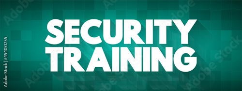 Security Training text quote, concept background