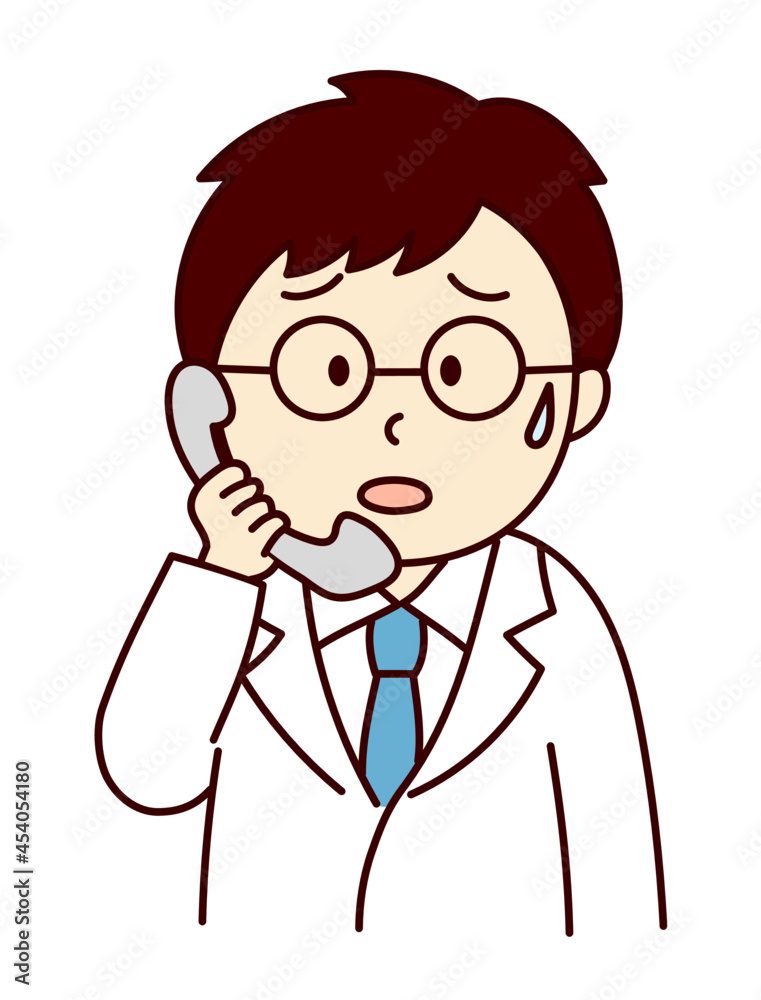 電話対応で困っている男性医師