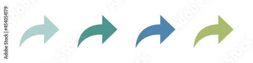 arrow sign vector icon set. isolated color arrow share link element