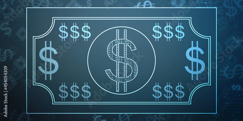 2d rendering usd Dollar symbol 