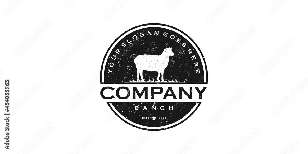 vintage logo farm and ranch, logo reference for business