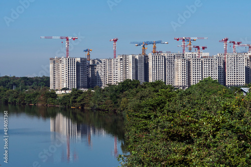 skyscrapers in downtown city