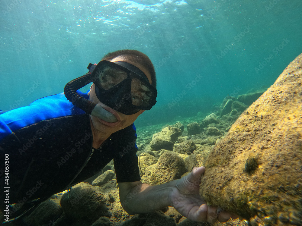 Underwater selfie.Mediterranian Sea. Marmaris,Turkey. Underwater selfie.Mediterranian Sea. Marmaris,Turkey.