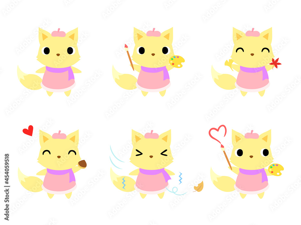 秋のキツネアイコン 秋のキツネアイコン