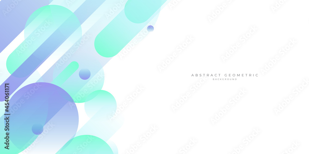 Abstract technology background with geometric. Green and blue purple abstract presentation background